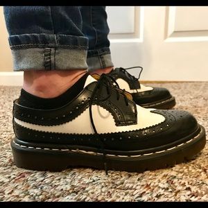 Doc Martin black and white shoes